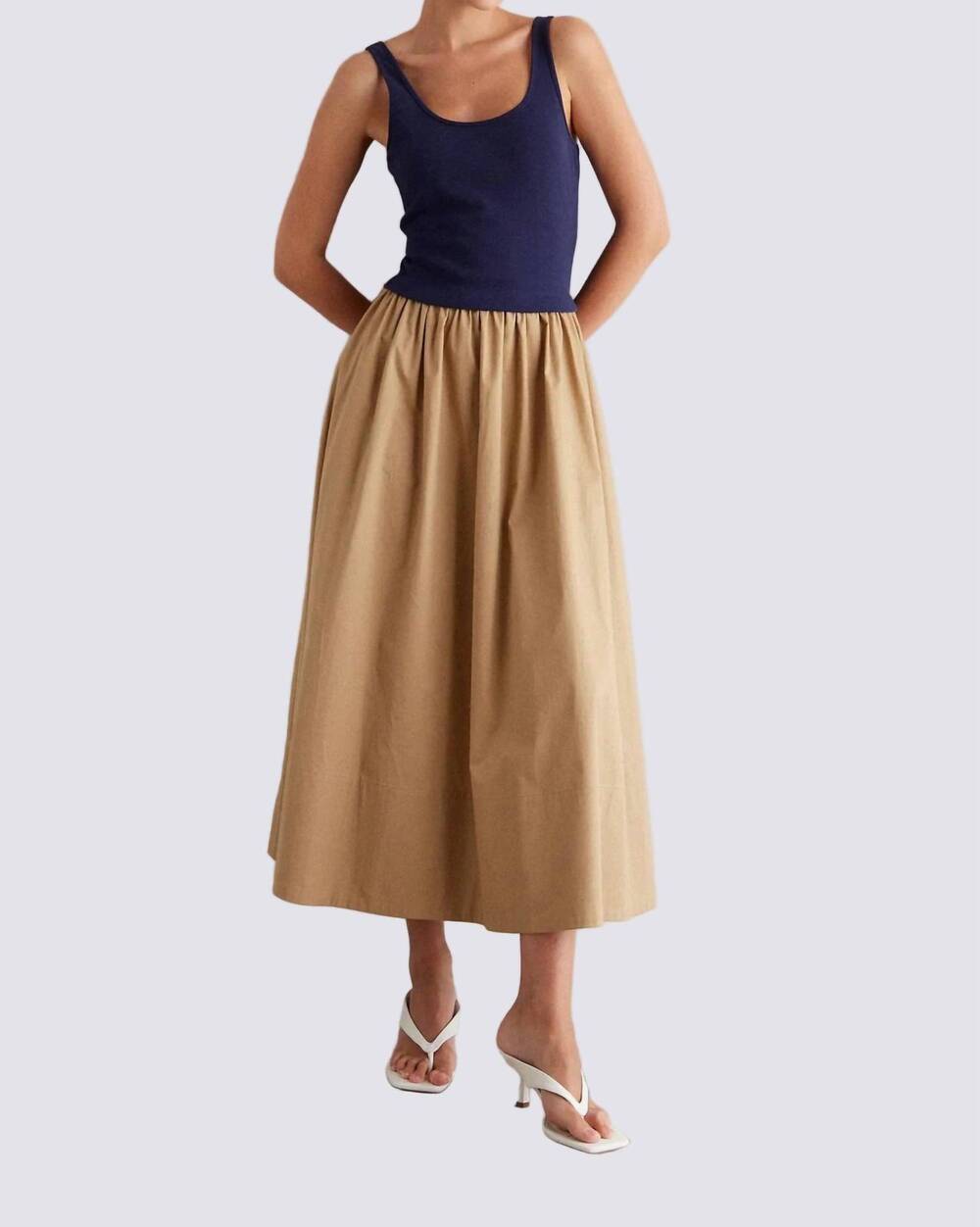 NEW JS71 gracen dress in navy/khaki